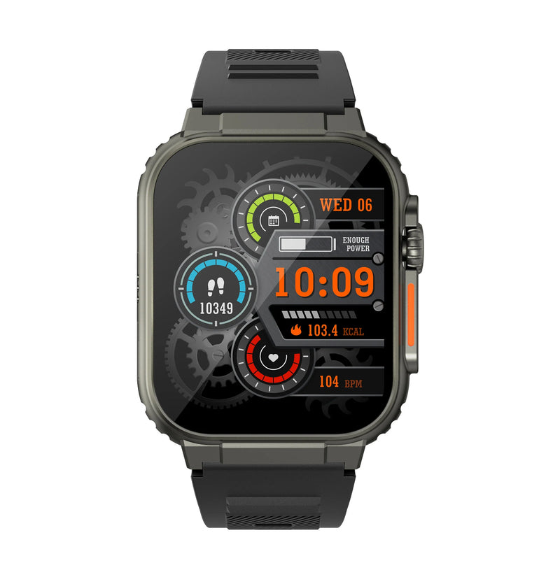 A70 1.96 inch HD Screen Heart Rate Blood Pressure SpO2 Monitor BT5.0 600mAh TWS Connection Smart Watch