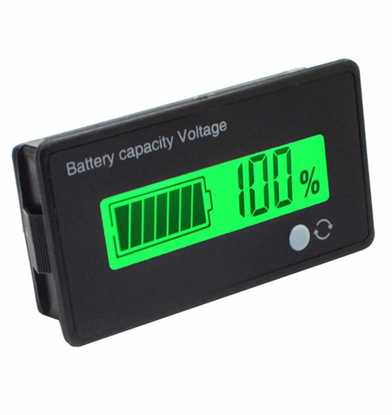 3Pcs 12V/24V/36V/48V 8-70V LCD Acid Lead 3.7V Lithium Battery Capacity Indicator Digital Voltmeter
