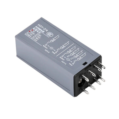 H3Y-4 Adjustable Time Relay 14 Pin LCD Digital Display DC 12V 24V AC 220V Dual Time Cycle Control Delayer With Base Fire-Resistant Shell High-Precision Timing