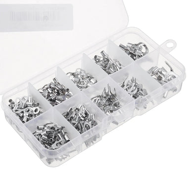 AOQDQDQD 320Pcs Connector Cold Pressed OT/UT Crimp Terminals Copper Nose Wiring Fork Set with Box