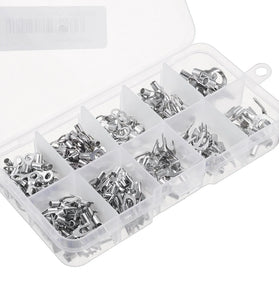 AOQDQDQD 320Pcs Connector Cold Pressed OT/UT Crimp Terminals Copper Nose Wiring Fork Set with Box