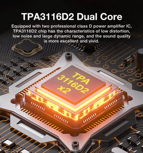 TPA3116D2 100W+100W bluetooth Amplifier Audio Digital Power Amplifier RGB Dual Channel Amp Built-in DSP Support RCA Coaxial Optical 6.5mm Microphone Karaoke Wireless Adapter