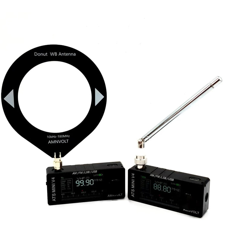 AMNVOLT V3S ATS Mini SI4732 Radio All Band Receiver CNC Metal DSP AM FM SSB LSB USB Hi-Z Circuit