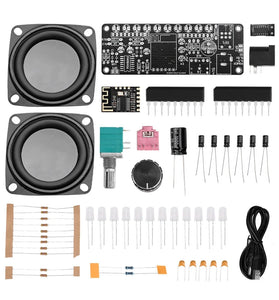 DIY 5W PAM8406 bluetooth Speaker Amplifier Kit Dual Channel Stereo Sound USB Power Clear Audio Level Indicator Easy Assembly Suitable for Home Audio Systems
