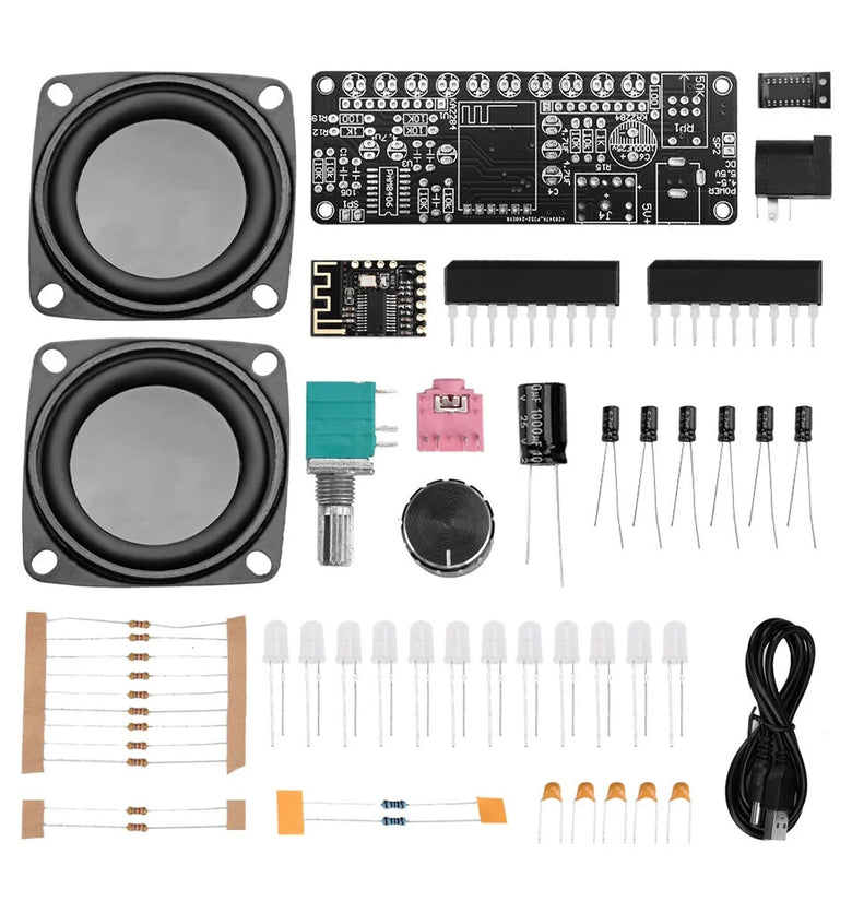 DIY 5W PAM8406 bluetooth Speaker Amplifier Kit Dual Channel Stereo Sound USB Power Clear Audio Level Indicator Easy Assembly Suitable for Home Audio Systems