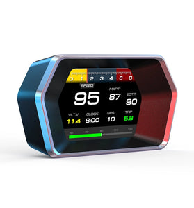 Car HUD Gauge Head Up Display OBD2 GPS Dual System On-board Computer Car Digital Speedometer Alarm