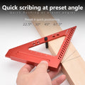 Fonson Tools 3 inch / 4 inch Carpenter Triangle Ruler Rafter Square Multi-angle Measuring Ruler Protractor for Woodworking