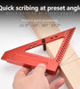 Fonson Tools 3 inch / 4 inch Carpenter Triangle Ruler Rafter Square Multi-angle Measuring Ruler Protractor for Woodworking