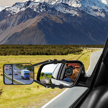 Pair Car Extend Rear View Mirrors Adjustable Additional Exterior Mirror for All Standard Vehicles RVs Caravan Car Trailer Towing Mirrors