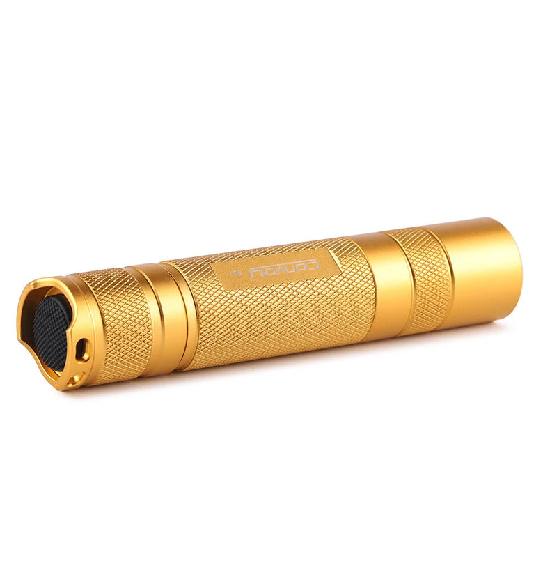 Convoy S3 Golden 519A SST40 SFT40 12groups LED Flashlight 18650 Battery EDC Mini Torch Camping Portable Lanterna Bike Light, Lamp for Bicycle Outdoor Sports