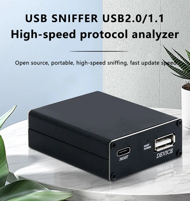 USB Sniffer 2.0 High-Speed Protocol Analyzer USB 2.0 USB 1.1 Portable Compact Data Monitoring Open Source Plug and Play
