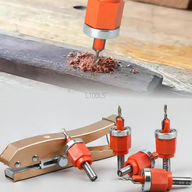 Forstner Bit Set with Edge Banding Punching Pliers Countersink Drill Bit Woodworking Screw Extractor Demolition Wood Drilling