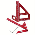 Aluminum Model Center Finder Woodworking Square 45/90 Degree Metric Right Angle Line Gauge Enduring Scribe Carpenter Ruler Wood Measuring Tool