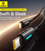 Baseus Vivid Speed PD100W USB-C to USB-C Cable Fast Charging Data Transmission Thickened Copper Core Line 1M/2M Long for iPhone 16 Pro 15 Pro Max for Huawei Mate XT for Xiaomi 15pro for Samsung Galaxy Z Flip6