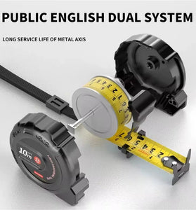 Stainless Steel Tape Measure Retractable with Lock Nylon Coated Wear-Resistant Waterproof High Precision Optional Sizes 3M 5M 7.5M