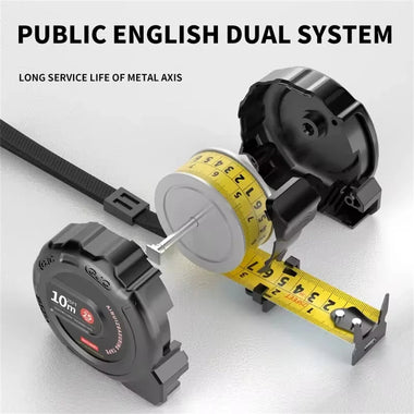 Stainless Steel Tape Measure Retractable with Lock Nylon Coated Wear-Resistant Waterproof High Precision Optional Sizes 3M 5M 7.5M