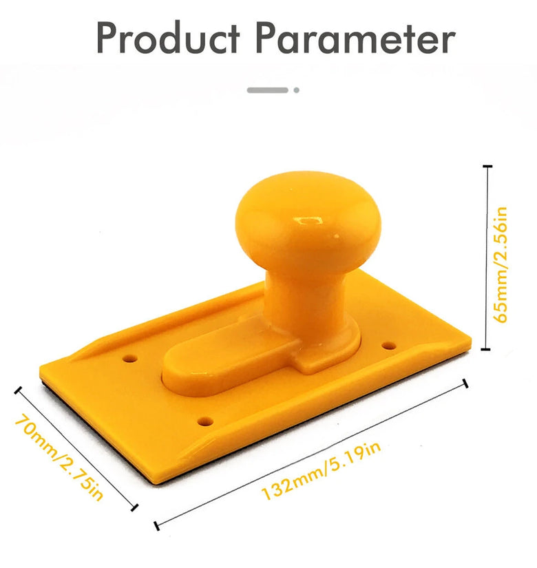 Woodworking Push Handle  Ergonomic Safety Tool for Anti Slip Cutting & Carpenter Accessory ABS with Non Slip Rubber Base