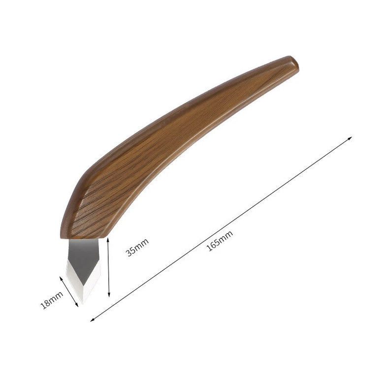 RUITOOL Carving Knife 45 Degree Tip 18mm Blade 150mm Ergonomic Handle Precision Alloy Steel Lightweight Wood Craft Tool