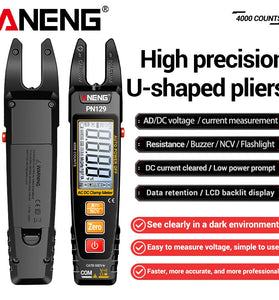 ANENG PN129 Digital Clamp Meter 600V 100A Multimeter with LCD Backlit Display Flashlight Auto Power Off NCV Data Retention