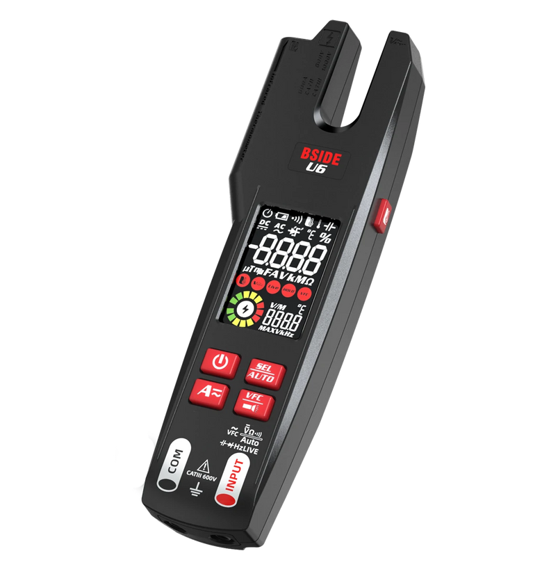 BSIDE U6 Digital Clamp Fork Multimeter AC/DC Voltage Current Tester with Infrared Temperature Measurement & Safety Features