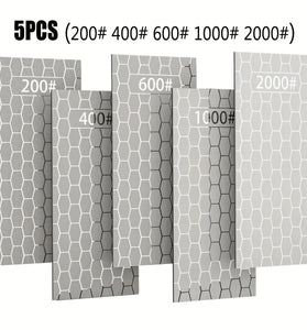 200 400 600 1000 2000grit Diamond Knife Sharpener Kit Sharpening Stone Grind Grinding Kitchen Tools Honeycomb Flaky Whetstone