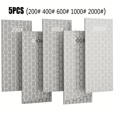 200 400 600 1000 2000grit Diamond Knife Sharpener Kit Sharpening Stone Grind Grinding Kitchen Tools Honeycomb Flaky Whetstone