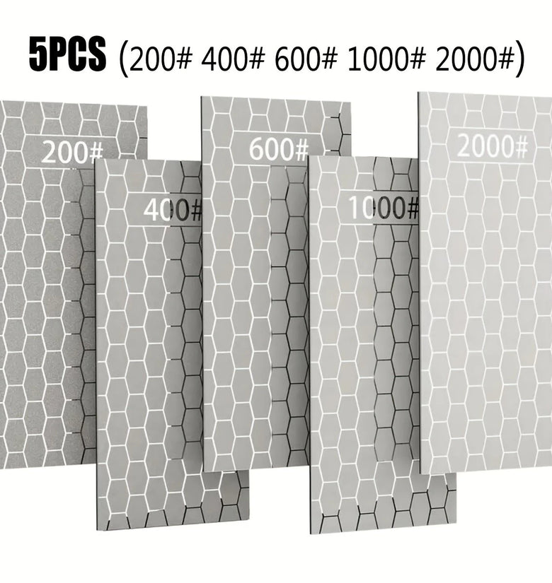 200 400 600 1000 2000grit Diamond Knife Sharpener Kit Sharpening Stone Grind Grinding Kitchen Tools Honeycomb Flaky Whetstone
