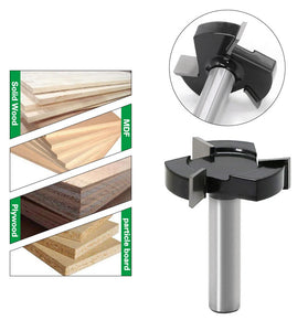 LAVIE 12mm 1/2 Inch Shank 3 Flutes CNC Spoilboard Surfacing Router Bit Carbide Slab Flattening Router Bit Wood Milling Cutter Planer Tool with 1-15/16"/49mm Cutting Diameter
