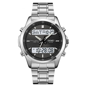 SKMEI Men's Sports Digital Watches Double Display Chronograph Watch Waterproof Luminous Alarm Electronic Watch