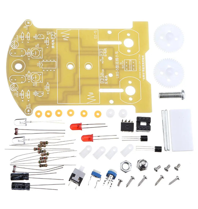 DIY D2-5 Intelligent Tracking Car Kit Patrol Car Electronic Production Kits