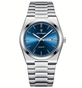 POEDAGAR Luxury Men Quartz Watch Waterproof Luminous Sport Watches Date Week Stainless Steel Male Wristwatch