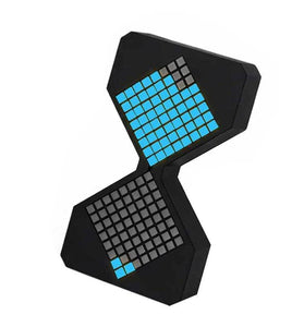 LED Matrix Electronic Hourglass Rechargeable USB Timer Adjustable Brightness Desk Clock 1-30 Minutes ABS Material Modern Design with Gravity Sensor