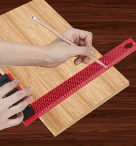 200mm/300mm Carpenter L Shaped Metric Square Right Angle Ruler Hole Positioning Scribing Ruler Layout Measuring Tool