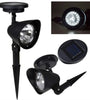 2pcs 4LED Spotlight Lawn Solar Spotlight 600mAh Lithium Battery Outdoor Solar Power Lamp with Automatic On Off Sensor Waterproof Garden Lamp