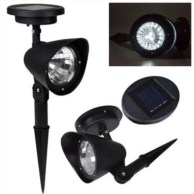 2pcs 4LED Spotlight Lawn Solar Spotlight 600mAh Lithium Battery Outdoor Solar Power Lamp with Automatic On Off Sensor Waterproof Garden Lamp