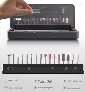 Xiaomi Mijia Electric Engraving Pen Set Mini Drill Variable Speed 800mAh Battery Type-C Charging 16 Grinding Heads Tool-Free Accessory Change