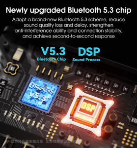 OMS M18 bluetooth V5.3 Audio Receiver Transmitter 3.5MM AUX RCA USB Multi-point Interface RGB Light Driver-free Adapter with Two External High-gain Antennas Support Microphone Singing for Phone Tablet TV Speaker