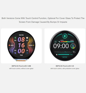 ESP32-S3 Touch LCD 1.46 inch Round Display WiFi Bluetooth Audio Play Dual-Core 6-Axis IMU Gyroscope Development Board