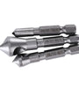 Drillpro 3pcs Countersink Drill Bit HSS Deburring Drill Bit Woodworking Metal Tool
