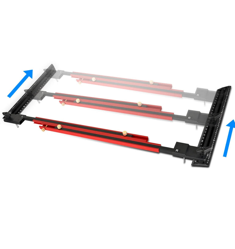 Stair Tread Template Tool Stair Tread Gauge Adjustable Measuring Tool for Stair Measurement Tool and Shelf Project Layout