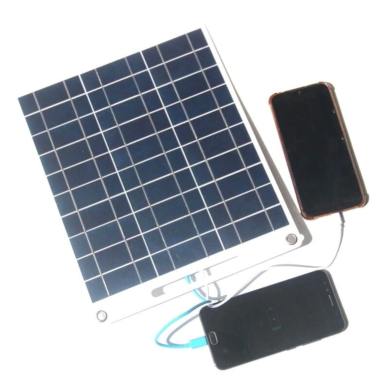 Flexible Solar Panel 13W Portable Solar Charger Dual USB 5V Grade A Polycrystalline Silicon Lightweight Solar Charging Pad for Outdoor Low Power Devices Emergency Lighting