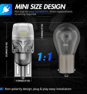 NOVSIGHT SL9 Series T10 DC9V-18V 400LM Car Signal Light Turn Signal Brake Light Reversing Light 2835 SMD Chips