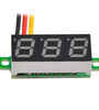 4pcs Digital Mini Digital Voltmeter 0.28Inch Three-Line 0-100V Digital Voltmeter Gauge Tester LED Display Panel Voltmeter