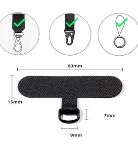 1Pcs Universal TPU Mobile Phone Anti-lost Lanyard Card Clip Gasket Nylon Detachable Phone Hanging Cord Strap Patch Tether Pad