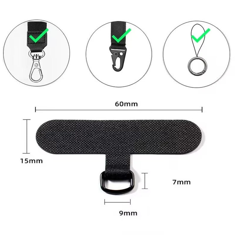 1Pcs Universal TPU Mobile Phone Anti-lost Lanyard Card Clip Gasket Nylon Detachable Phone Hanging Cord Strap Patch Tether Pad