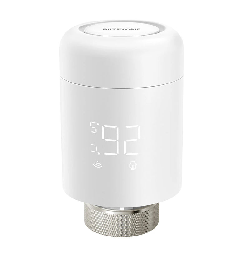 BlitzWolf BW-TRV16 WiFi Smart Thermostatic Radiator Valve Intelligent Thermostat Temperature Controller Programmable Set Schedules APP & Voice Control Work with Alexa Google Home