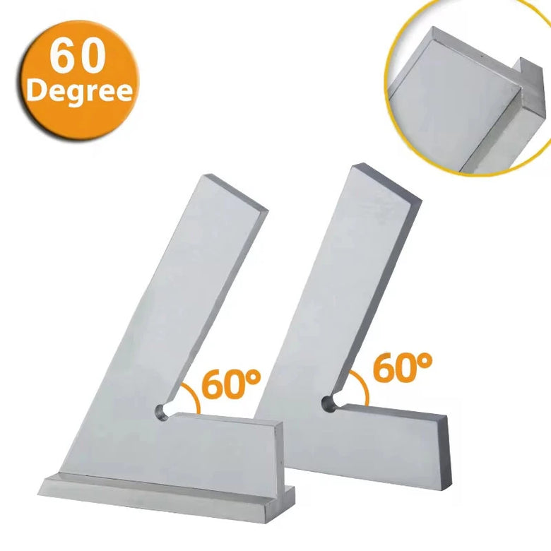 ETOPOO Machinist Carpenter Engineer 60 Degree Angle Ruler Measuring Ruler Corner Ruler With Seat Woodworking Tool