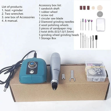 40W Mini Rechargeable Electric Grinder No-load Speed 18000r/min Variable Speed Rotary Tool for 18V-21V Battery