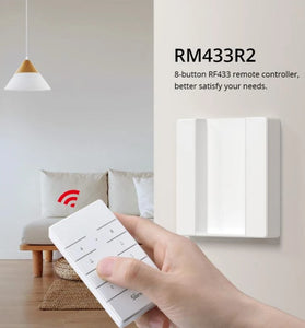 SONOFF RM433 R2 Base 433MHz RF Remote Controller 8 Button Remote Control Paired with SONOFF TX Wall Switch RF Devices IFan04 D1 RFR2 Work with Alexa Google Home