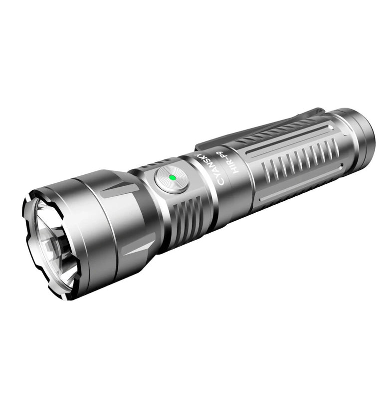 CYANSKY H1R-P9 14500 Battery Compact EDC Flashlight with 1300 Lumens High Power Output, USB-C Rechargeable Mini Size LED Torch Powerful Outdoor Light